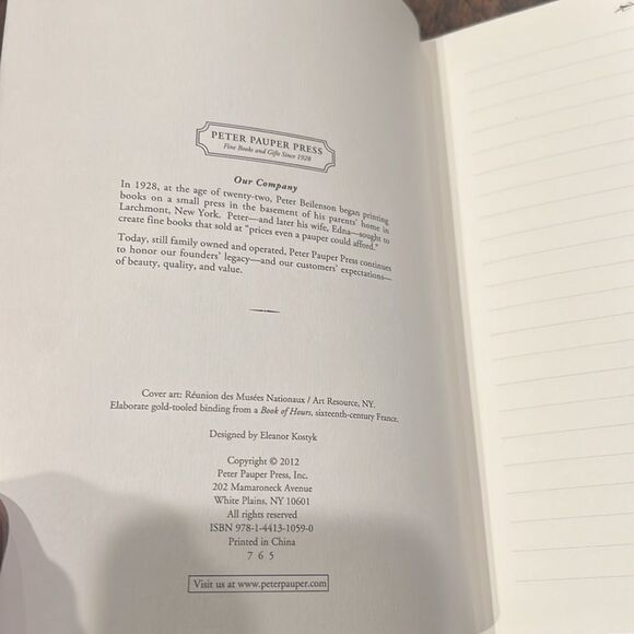 CLASSIQUE JOURNAL (DIARY, ANTIQUE NOTEBOOK) By Peter Pauper Press Mint Condition - Picture 8 of 10